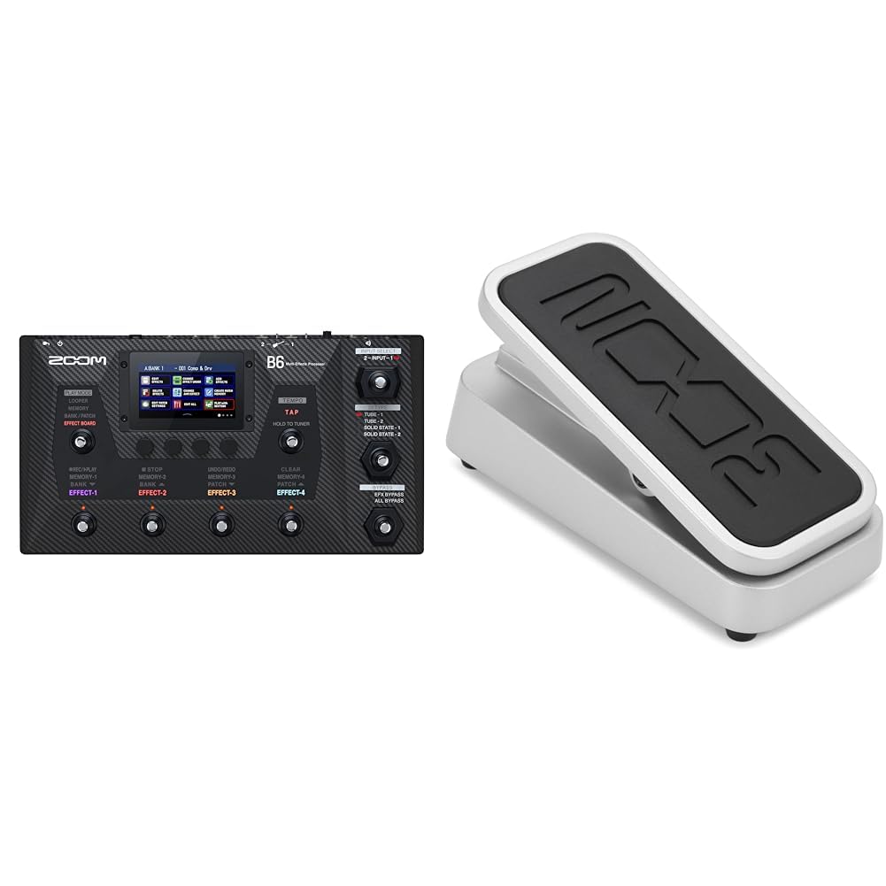 Zoom B6 Bass Multi-Effects Processor with 4 DI Boxes & FP-02M Expression Pedal - Professional Bass Guitar Effects Pedal Board for Live Performances & Studio Recording