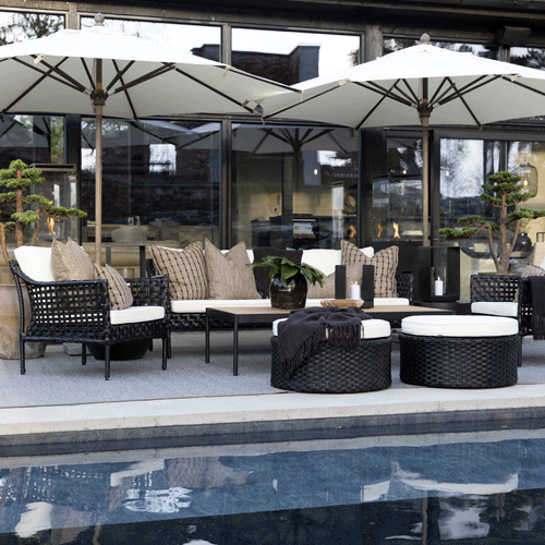 Artwood Santa Monica Outdoor Armchair - Classic Black Patio Furniture for Garden, Poolside & Backyard Relaxation