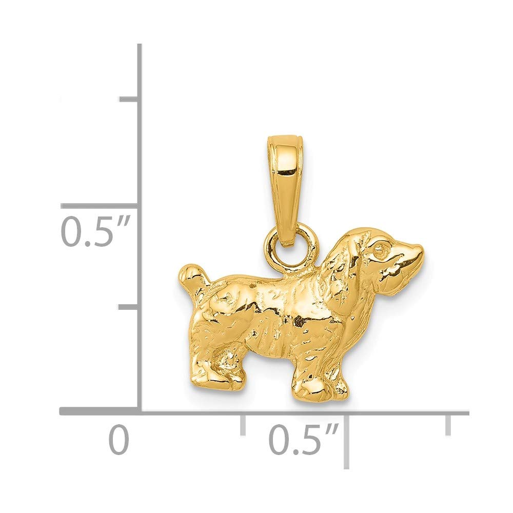 14K Yellow Gold Cocker Spaniel Dog Pendant - Elegant Jewelry Gift for Dog Lovers | Perfect for Birthdays, Anniversaries & Pet Memorials | Jewels By Lux