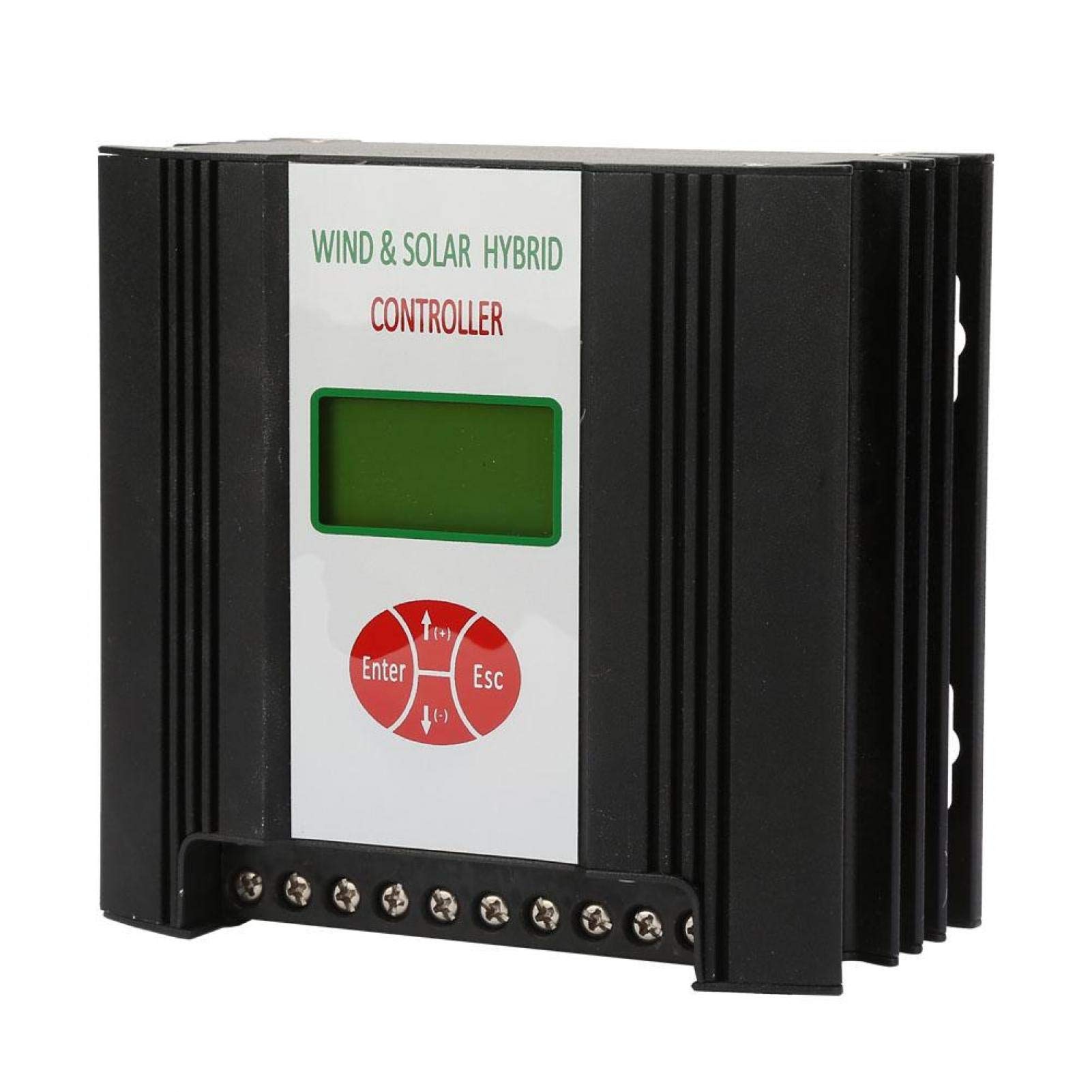 24V 300W/400W/600W Solar Wind Charge Controller with LCD Display - Professional Mini Hybrid Regulator for Home & Off-Grid Power Systems (Black) - Perfect for RV, Marine, and Remote Energy Solutions