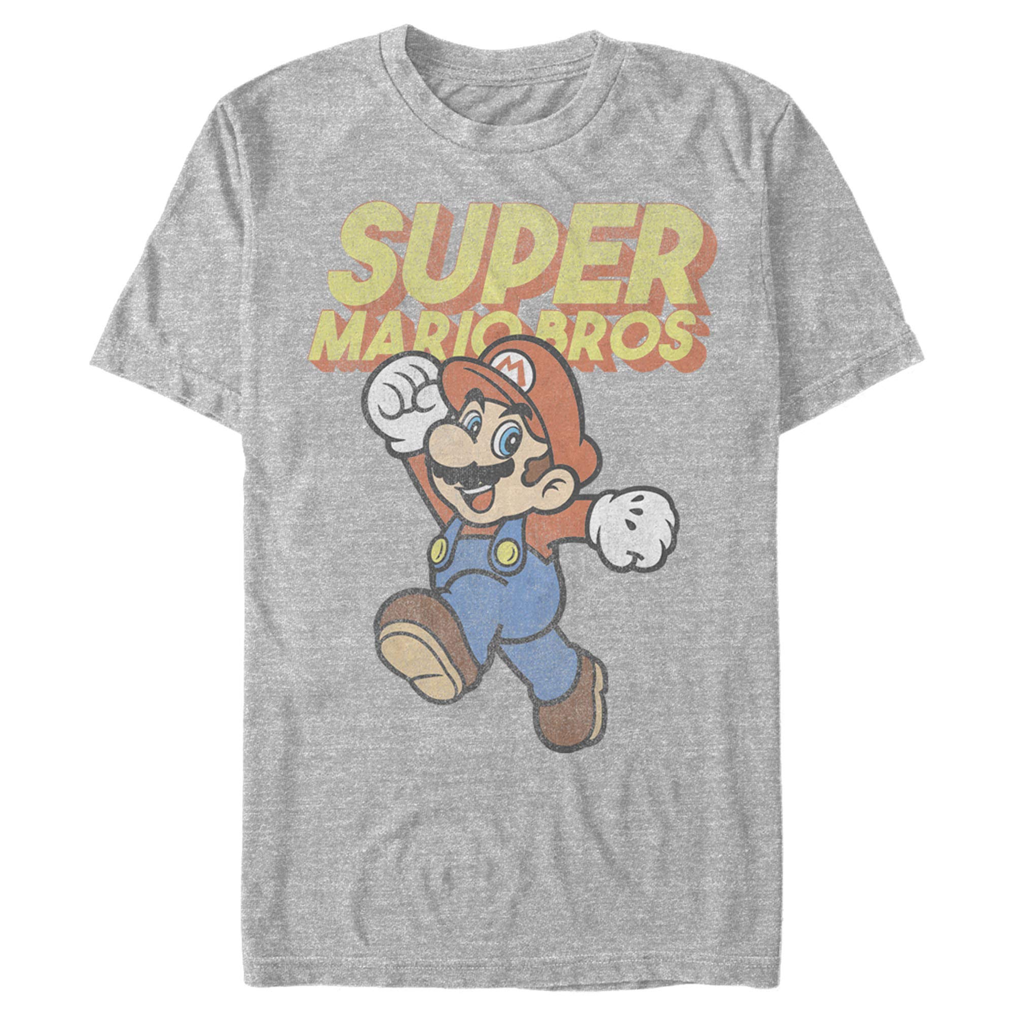 Nintendo Mario Retro Jump T-Shirt for Men - Classic Video Game Graphic Tee - Perfect for Gaming, Cosplay, and Casual Wear