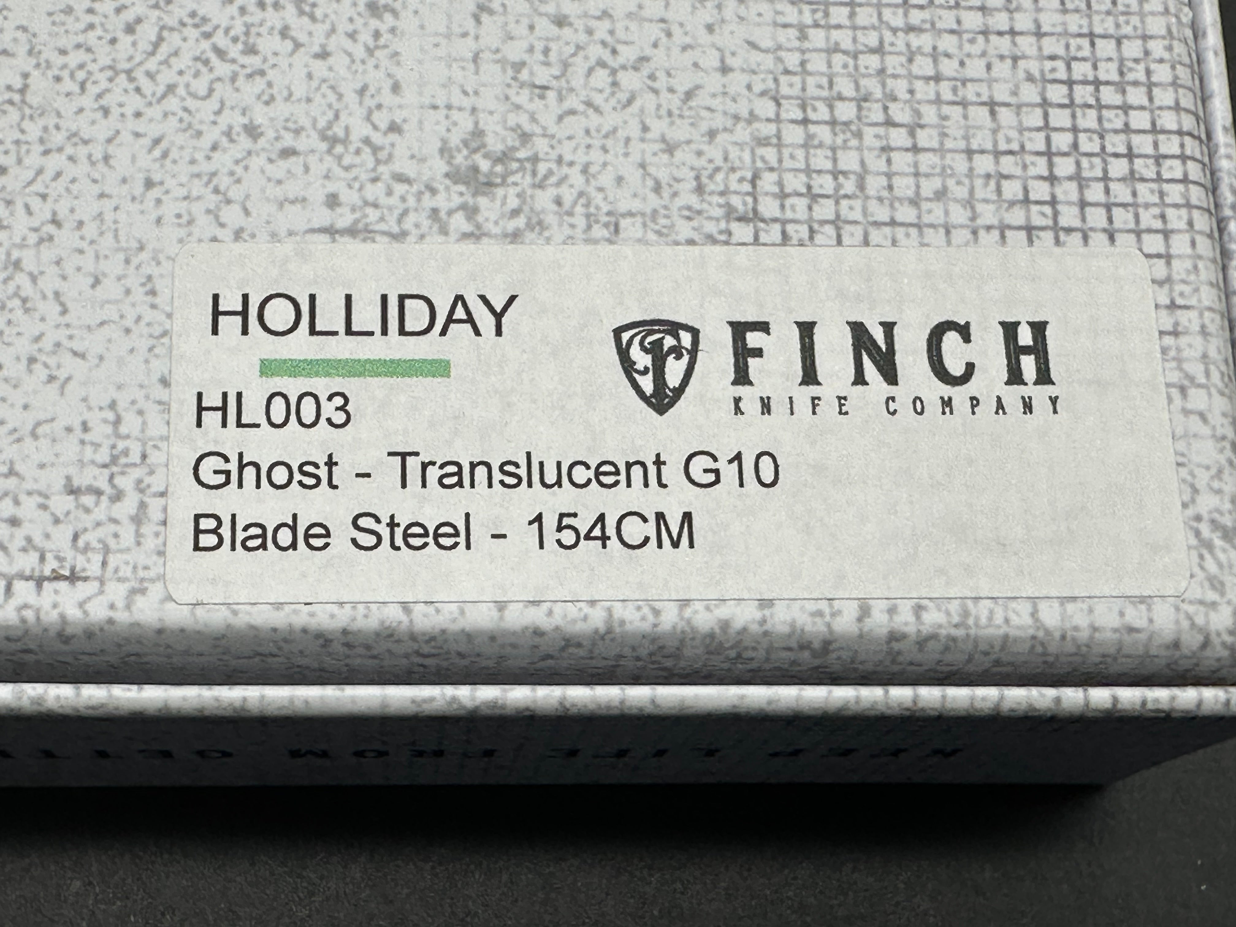 Finch Knives HOLLIDAY Ghost Folding Pocket Knife - Translucent G10 Handle, EDC Utility Blade for Camping, Hiking & Outdoor Adventures