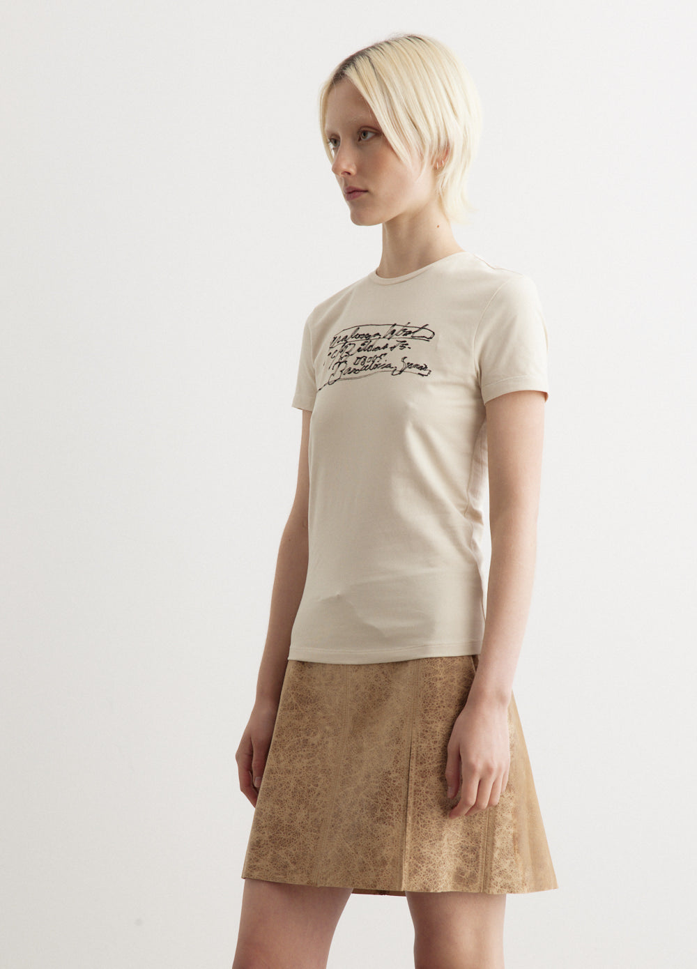Aquila T-Shirt for Men - Soft Cotton Crew Neck Tee in Ecru 620 - Casual Comfort Wear for Everyday & Street Style