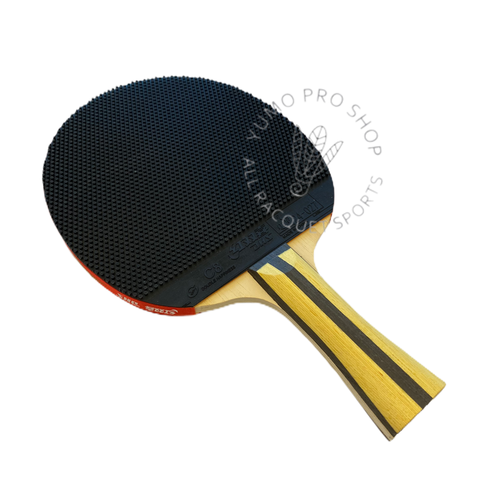 DHS T4003 Table Tennis Racket with Long Pips Rubber - Professional Shakehand FL Handle for Spin & Control - Perfect for Tournament Play & Training