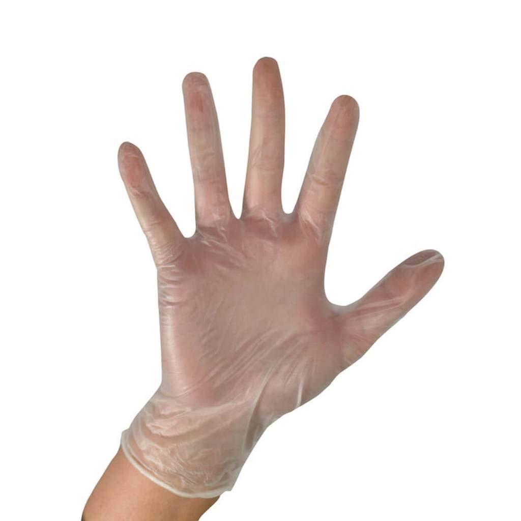Supertouch Vinyl Powder-Free Gloves Large (Box of 100) - Disposable Gloves for Food Handling, Cleaning & Medical Use - Latex-Free, Non-Sterile Protective Gloves for Home, Kitchen & Healthcare