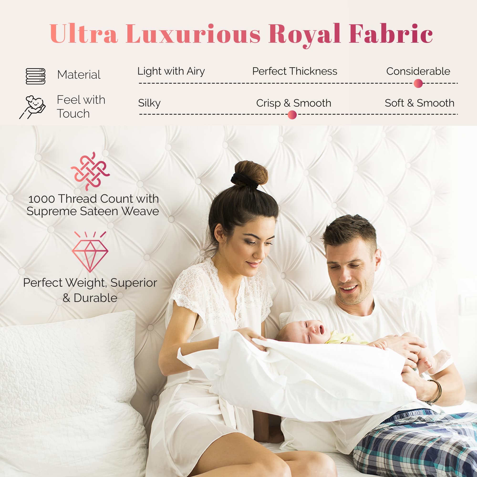 Luxury 1000 Thread Count Egyptian Cotton Pillowcases Set of 2 - Standard/Queen Size, Sateen Weave Cooling Pillow Covers for Hot Sleepers - Dark Grey - Perfect for Bedroom, Guest Room & Hotel Style Comfort