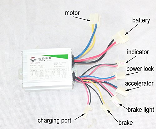 24V 36V 350W Electric DC Motor Kit for DIY Electric Skateboard & Bike - High Power 350W Engine Motor with 25H Chains (Pedal Kit Included) - Perfect for E-Bike Conversions & Motorized Skateboard Projects