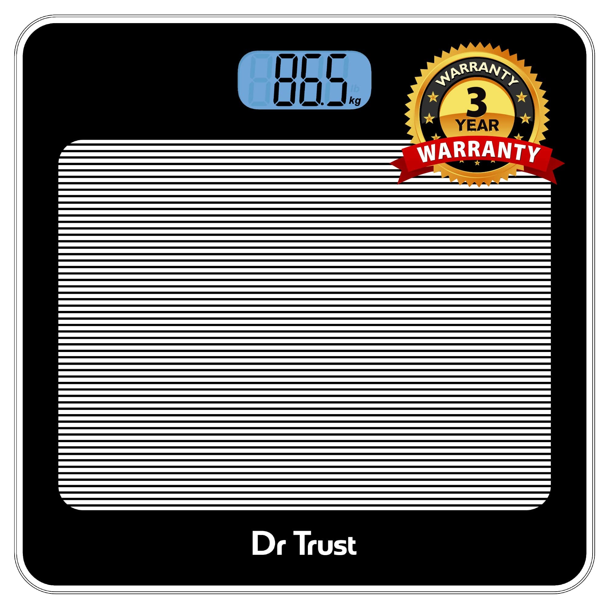 Dr Trust USA Paris Digital Bathroom Scale - 520 lbs Capacity, Accurate Body Weight Machine for Home, Gym, Clinic & Hospital Use | Perfect for Health Tracking, Fitness Goals & Medical Monitoring