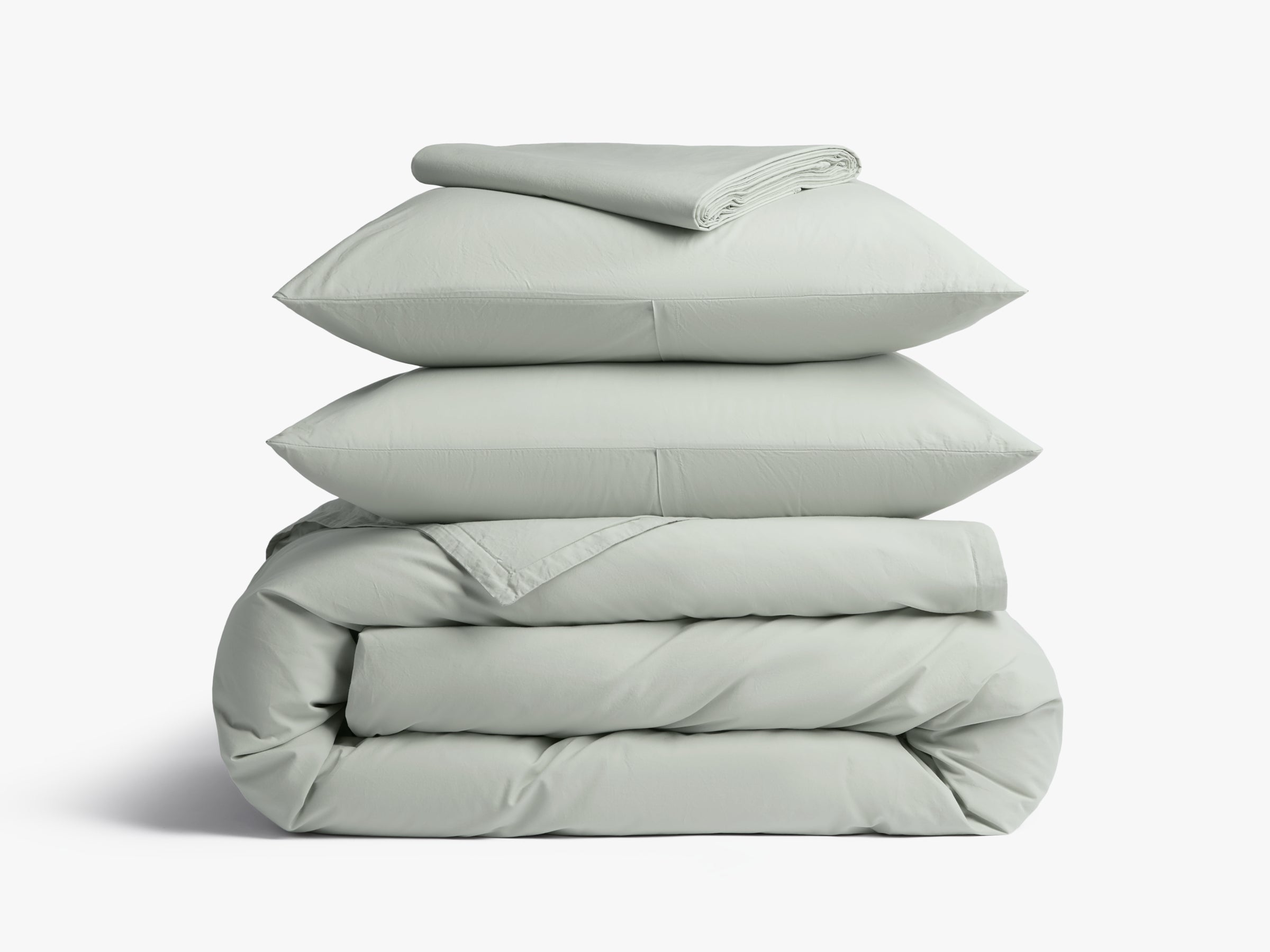 Luxury Percale Venice Sheet Set - Queen Size, Sage Green - Soft & Breathable 100% Cotton Bedding for Comfortable Sleep - Perfect for Master Bedroom, Guest Room & Airbnb