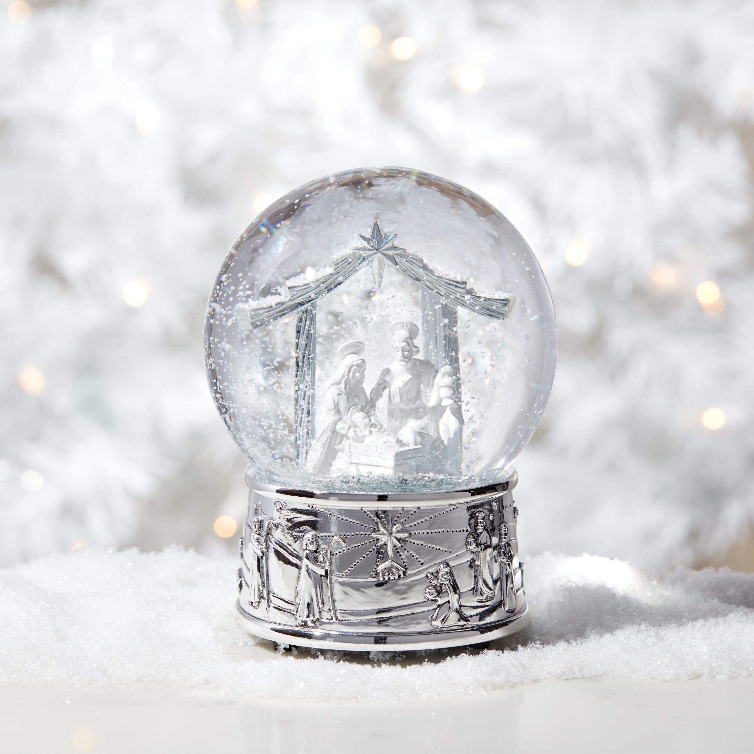 Nativity Musical Snow Globe - Christmas Nativity Scene with Music & Snowfall - Perfect for Holiday Decor, Gifts & Home Décor