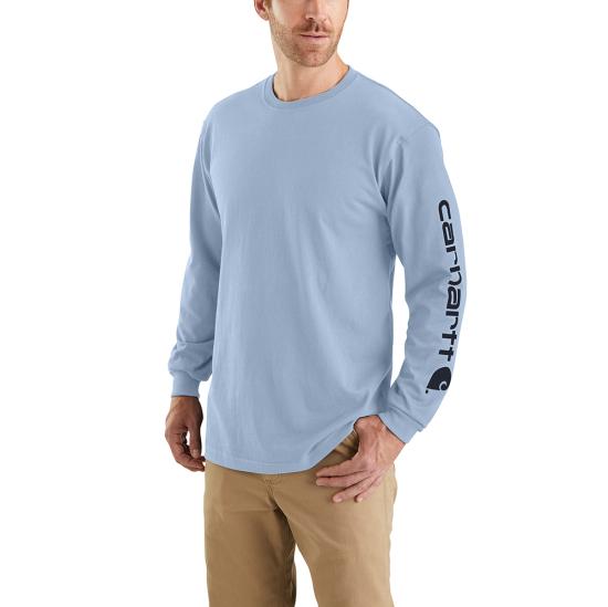 Loose Fit Heavyweight Long Sleeve Graphic T-Shirt with Logo | Comfortable Cotton Tee for Men | Casual Streetwear, Workout & Everyday Wear