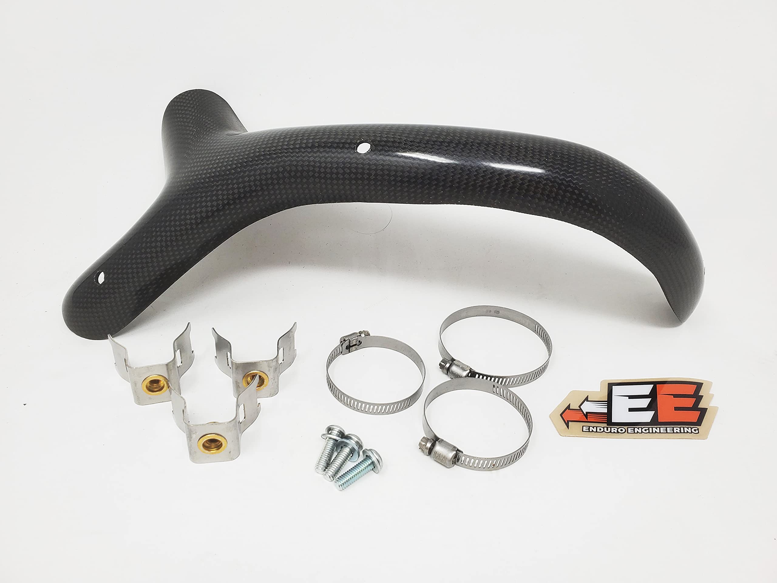 Enduro Engineering Carbon Fiber Exhaust Guard for KTM & Husqvarna Dirt Bikes - Model 40-1820 | Lightweight Heat Shield Protector for Off-Road Motorcycle Riding & Racing