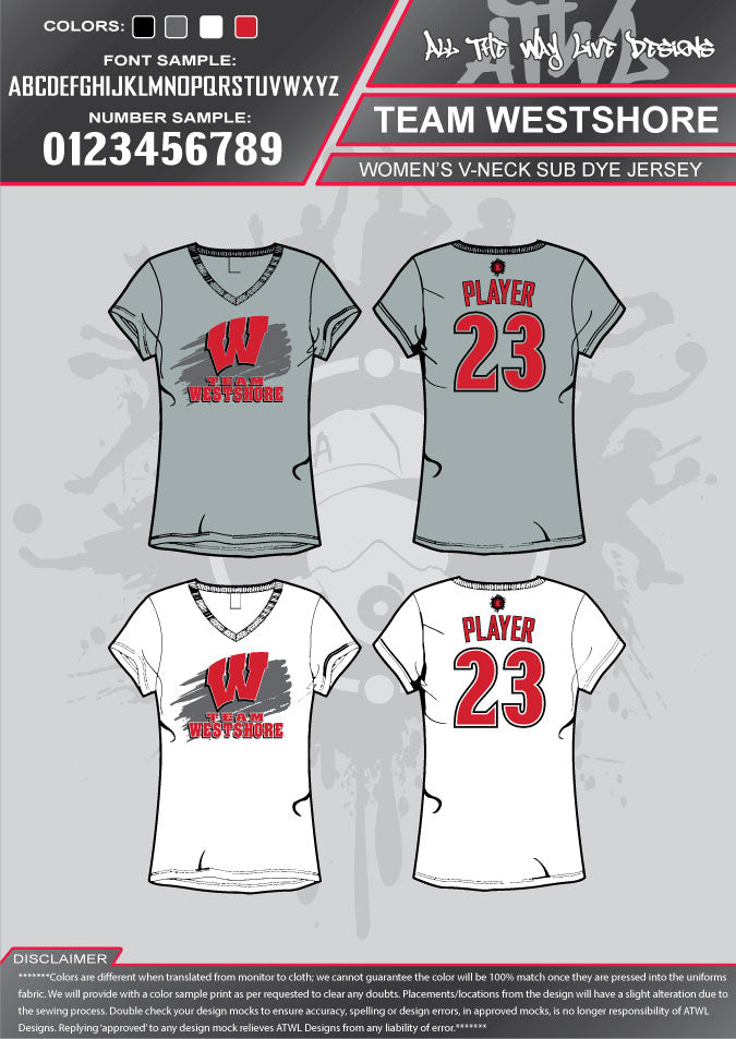 Team Westshore Parent Women Sublimation T-Shirts - Custom Printed DTG Apparel for Family Events, Sports & Casual Wear