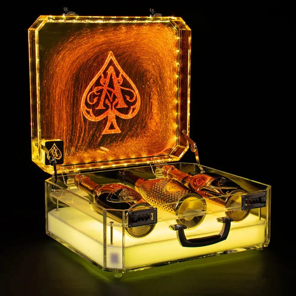 Ace of Spade LED Champagne Display Case - Rechargeable Light Up Bottle Presenter for Nightclub, Party & Lounge - Perfect for VIP Tables, Celebrations & Special Events