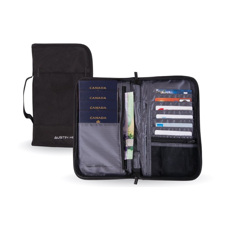 Austin House Large Family Travel Organizer with RFID Blocking Technology - Perfect for Vacation Packing, Business Trips & Airport Security Protection
