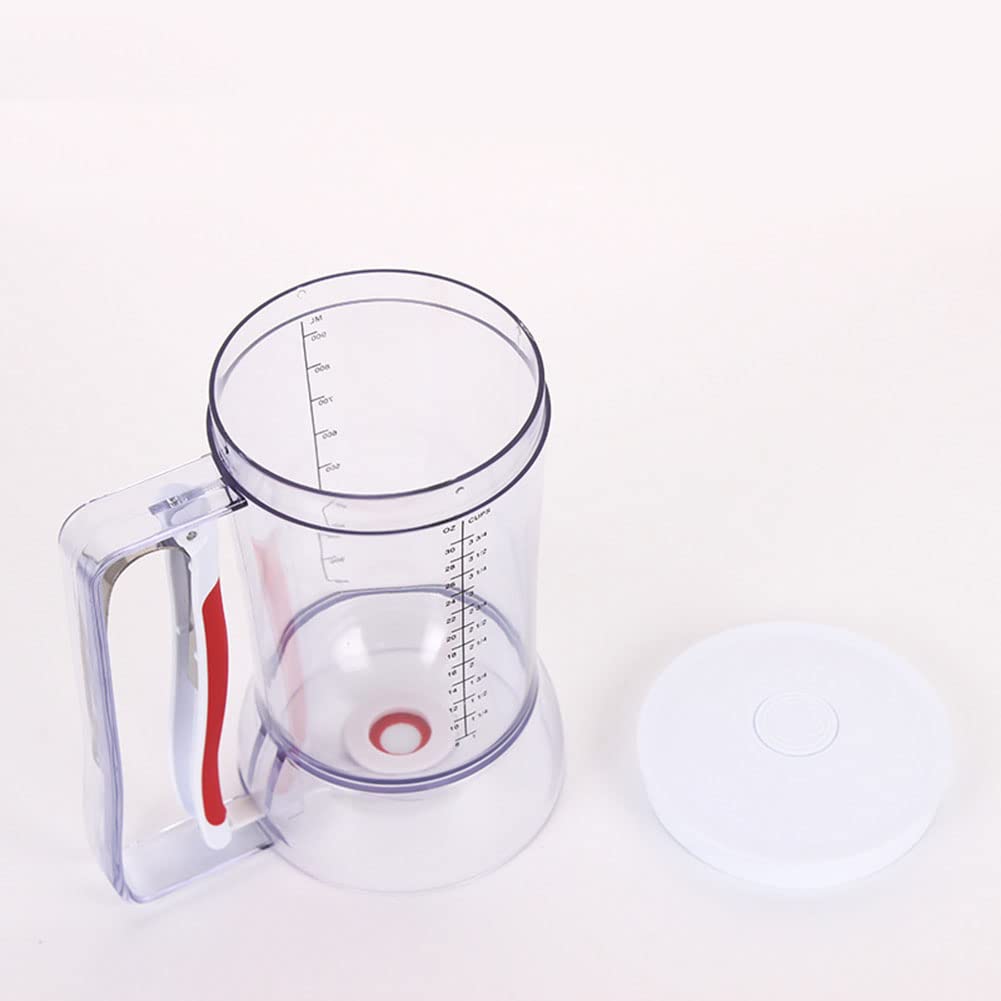 **Pancake Batter Dispenser with Squeeze Handle - Easy Pour Cupcake & Waffle Mix Dispenser for Perfect Pancakes, Muffins & Cakes - Ideal for Breakfast, Baking & Party Cooking**