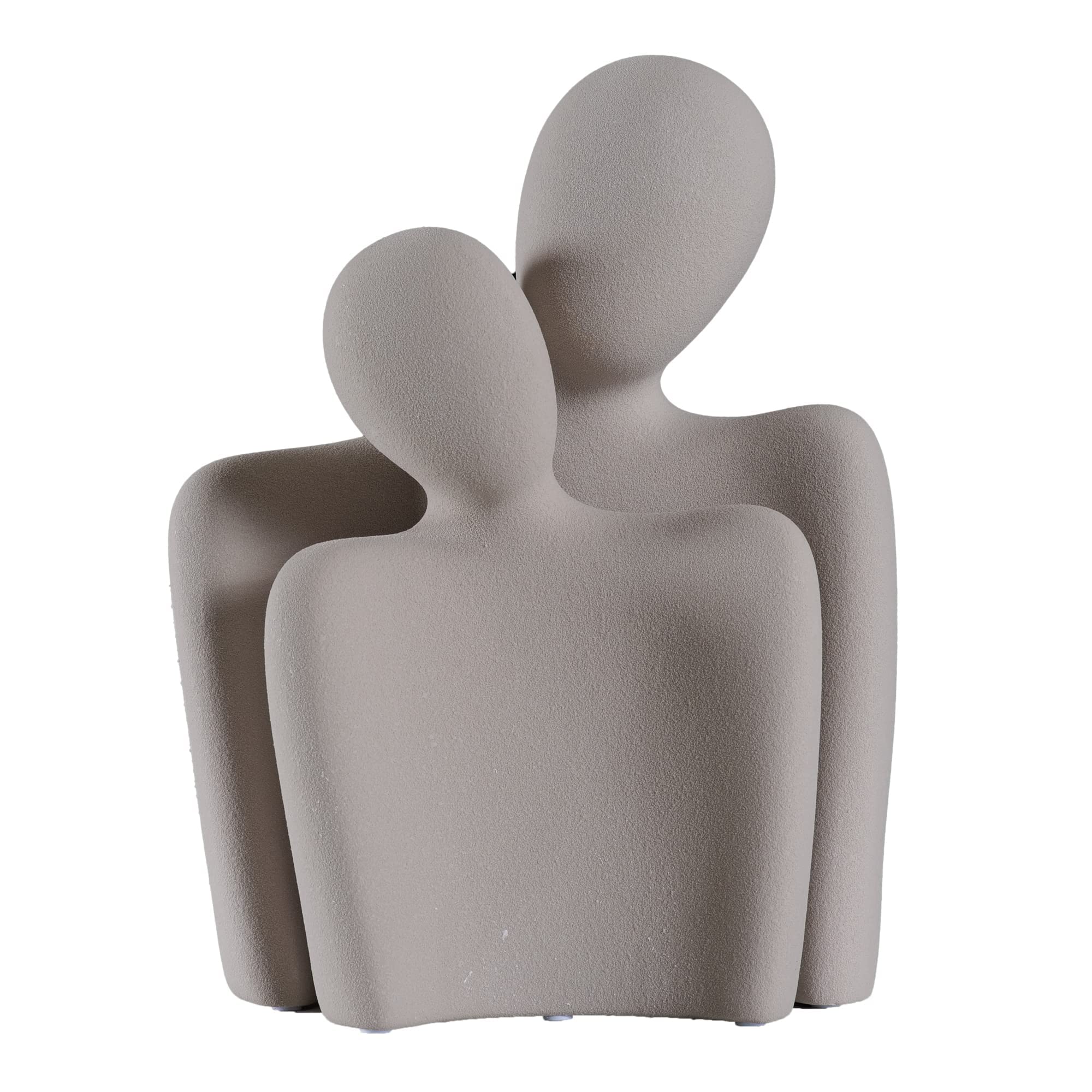 BUTILIVEEN Ceramic Couple Sculpture - Handcrafted Figurine Statue for Wedding, Anniversary & Romantic Gifts - Elegant Grey Home Decor for Living Room, Bedroom & Wedding Centerpiece
