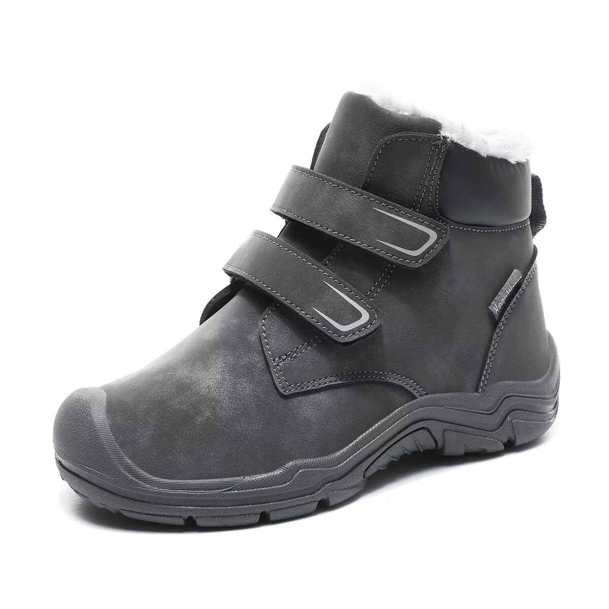 Waterproof Leather Winter Boots for Kids - Boys & Girls Snow Boots for Hiking, Walking in Cold Weather | Perfect for Snow Play, Outdoor Adventures & School Winter Wear