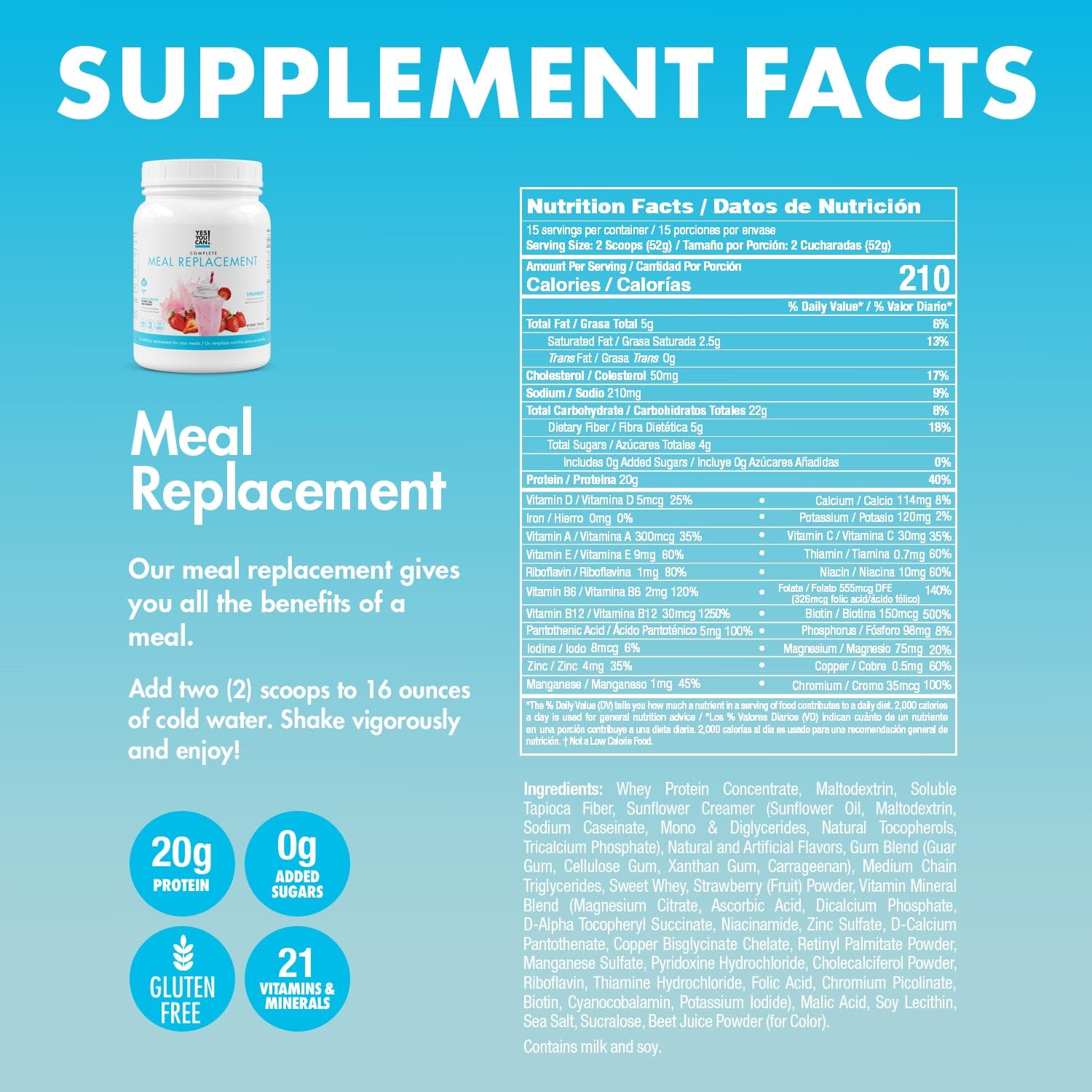 Yes You Can! Detox Plus Kit - Meal Replacement Powder (Dulce de Leche & Aloe Vera Hibiscus Flavors), High Energy Shake Booster & Detox Supplement for Weight Management & Wellness | Perfect for Busy Lifestyles, Post-Workout Recovery & Healthy Meal Alternatives