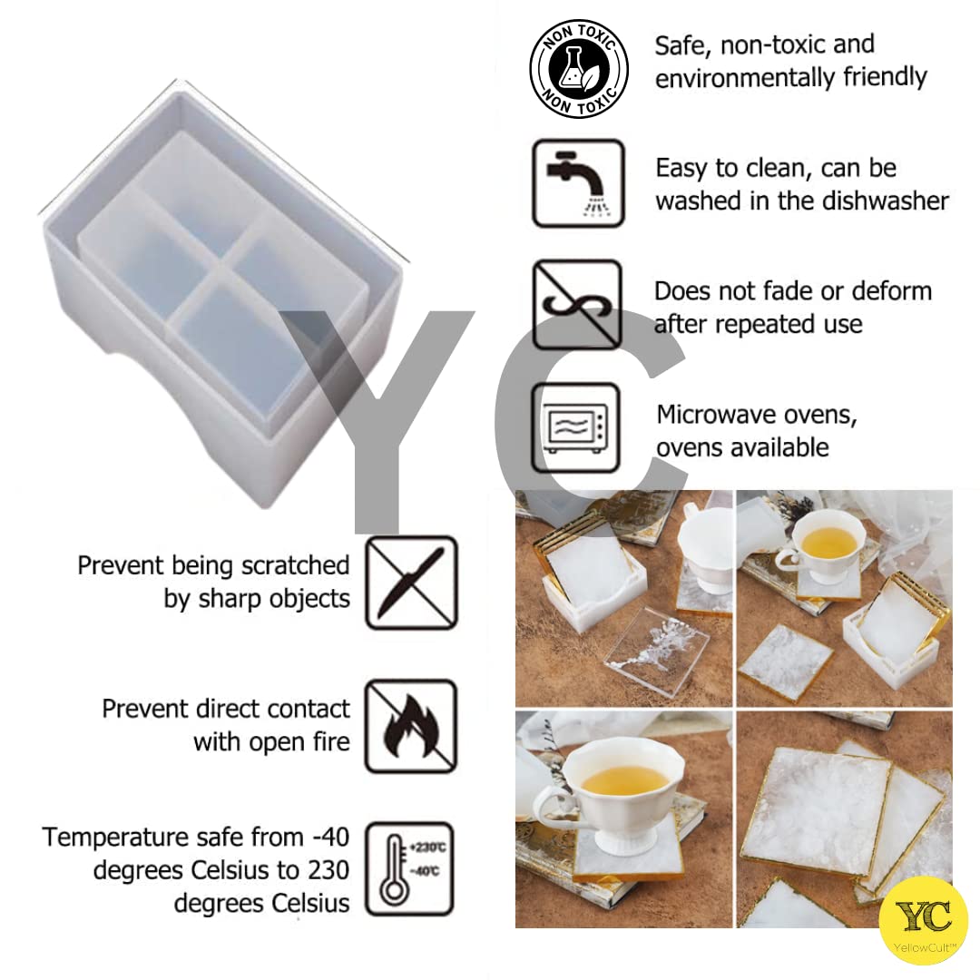 Premium 3D Resin Silicone Mold for DIY Crafts - Art, Soap, Chocolate, Candle Making - Multi-Purpose Ash Tray & Coaster Mold - Perfect for Home Decor, Gift Making & Creative Projects