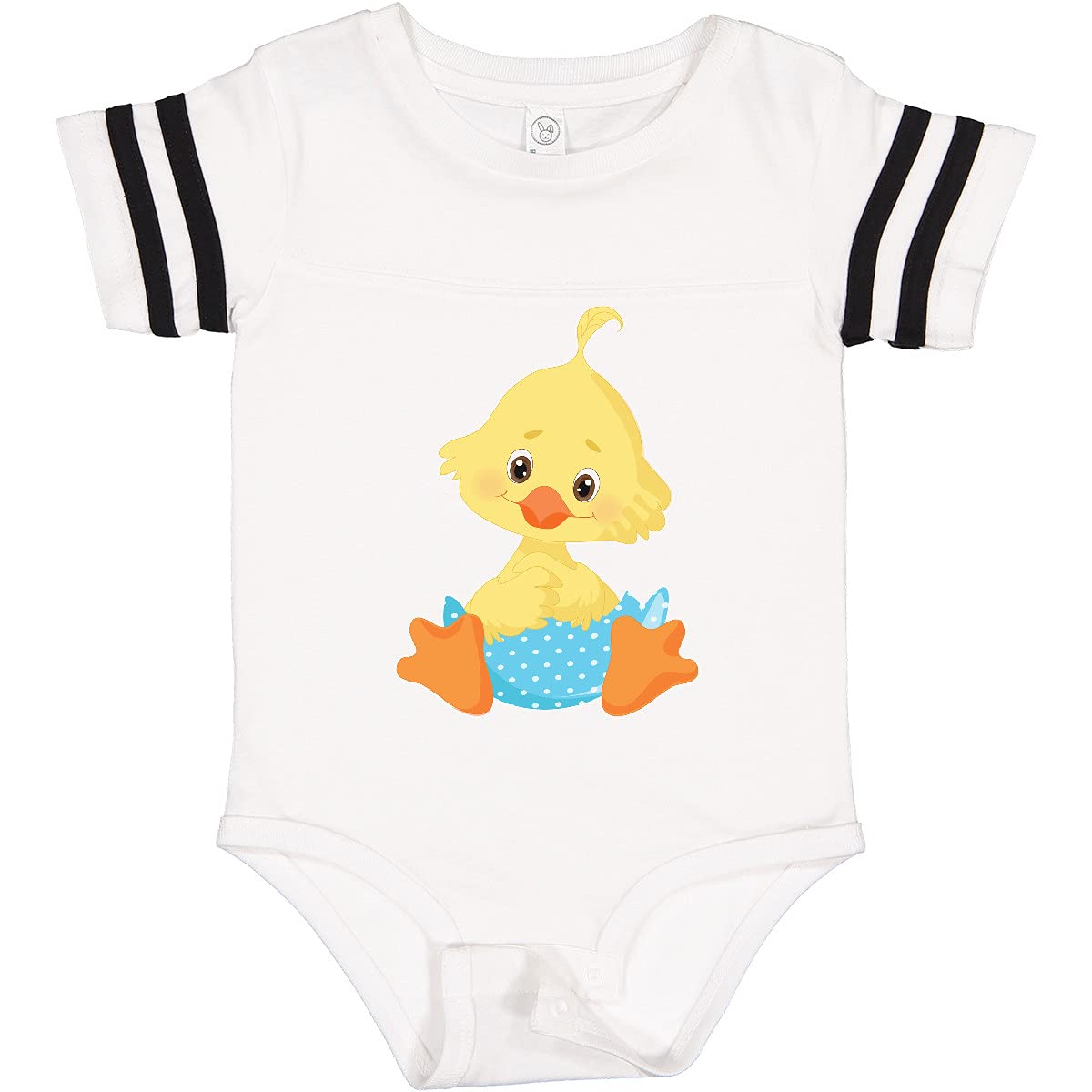 Inktastic Cute Easter Chick in Blue Easter Egg Baby Bodysuit - Adorable Easter Outfit for Infants & Toddlers - Perfect for Easter Photos, Egg Hunts & Family Gatherings
