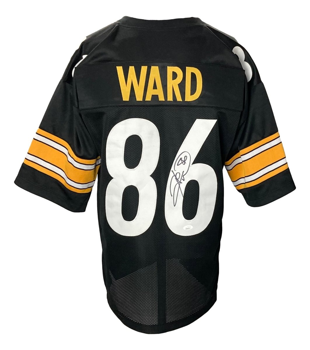 Hines Ward Autographed Pittsburgh Steelers Black Football Jersey with JSA COA - Perfect for Collectors, Fans, and Sports Memorabilia Displays