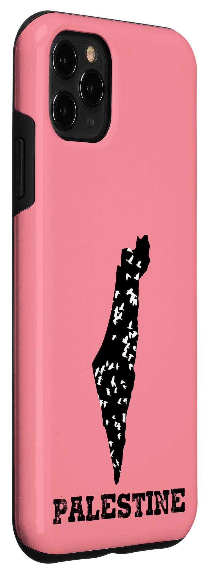 iPhone 11 Pro Max Case with Palestine Flag & Country Map Design - Stylish Pink Protective Cover for iPhone 11 Pro Max - Perfect for Travel, National Pride & Everyday Use