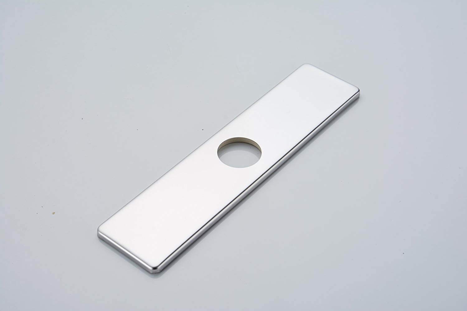 10 Inch Chrome Square 304 Stainless Steel Sink Faucet Base Plate - Hole Cover & Deck Plate Escutcheon for Kitchen or Bathroom - Perfect for Modern Home Renovation & DIY Plumbing Projects
