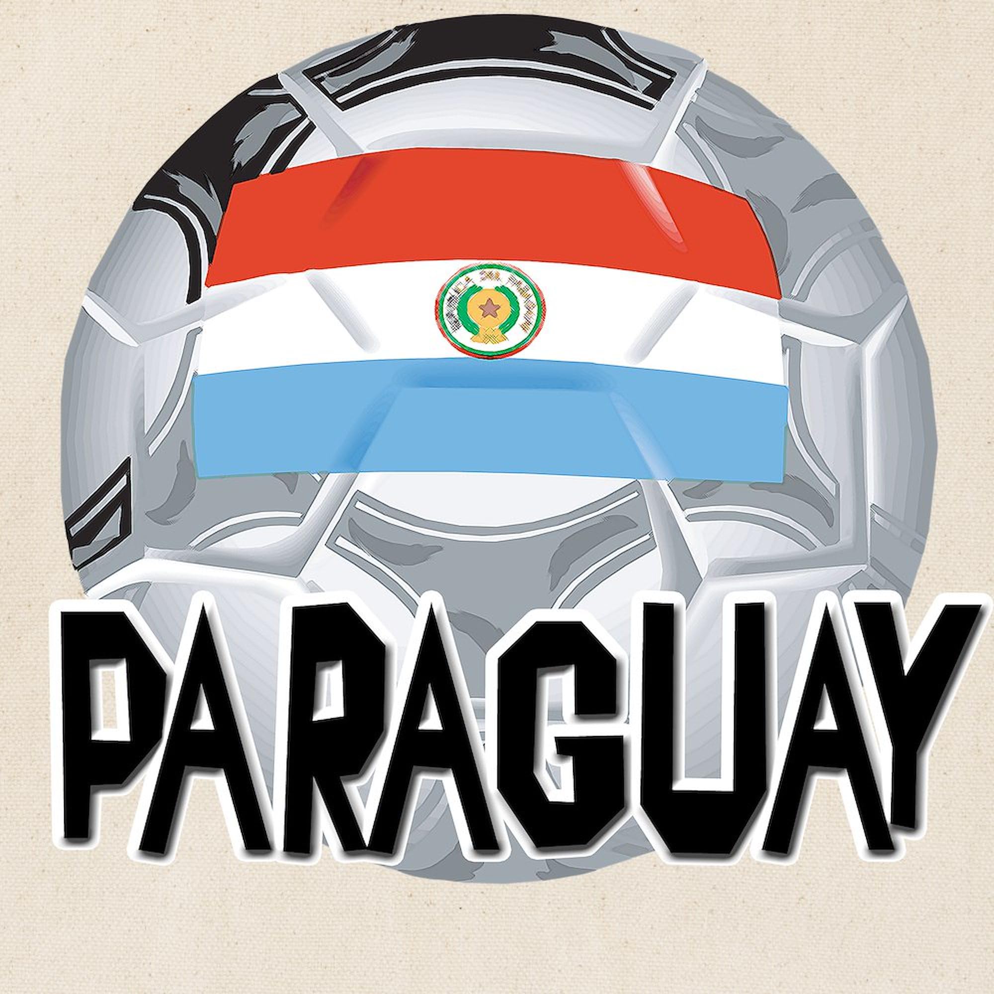 Paraguay Soccer Tote Bag - Natural Canvas Reusable Shopping Bag for Groceries, Beach & Fan Gear | Eco-Friendly & Durable