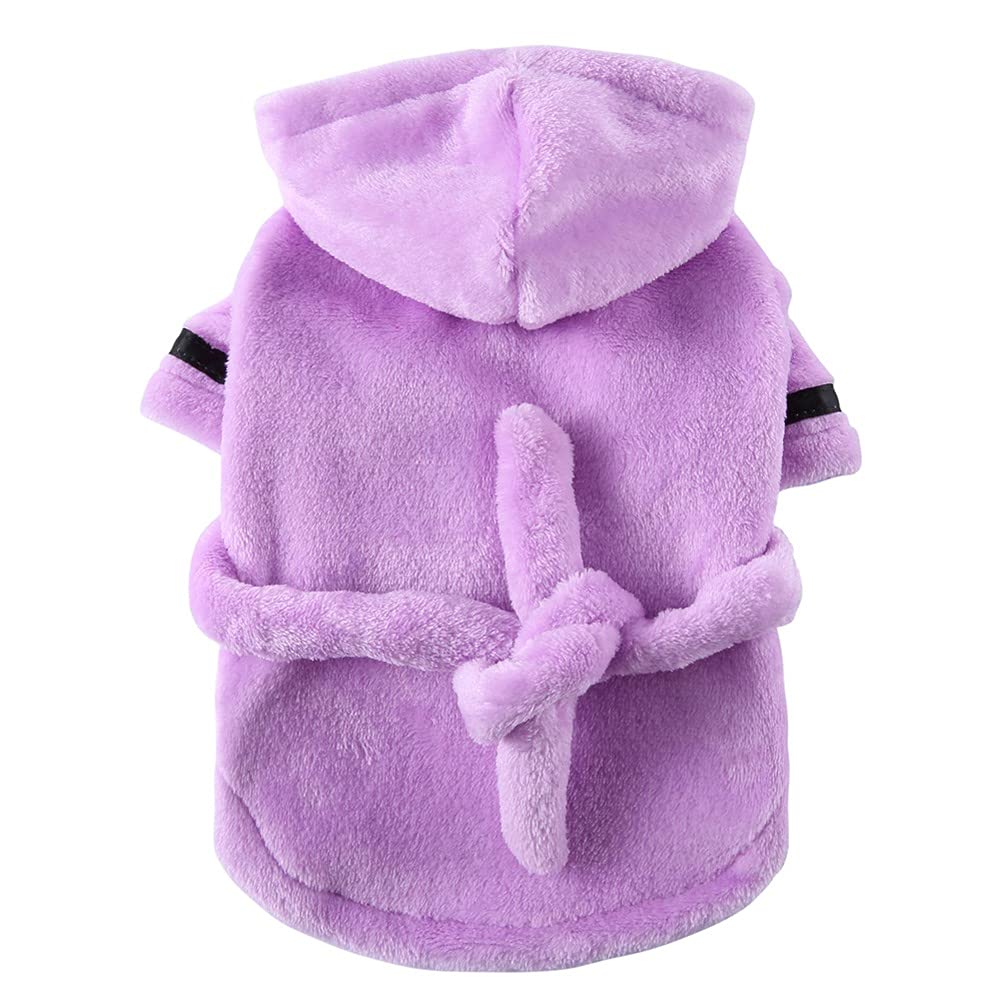 **Microfiber Dog Bathrobe for Small Dogs - Super Absorbent & Fast Drying Pet Bath Towel - Perfect for Post-Bath, Grooming & Spa Time**