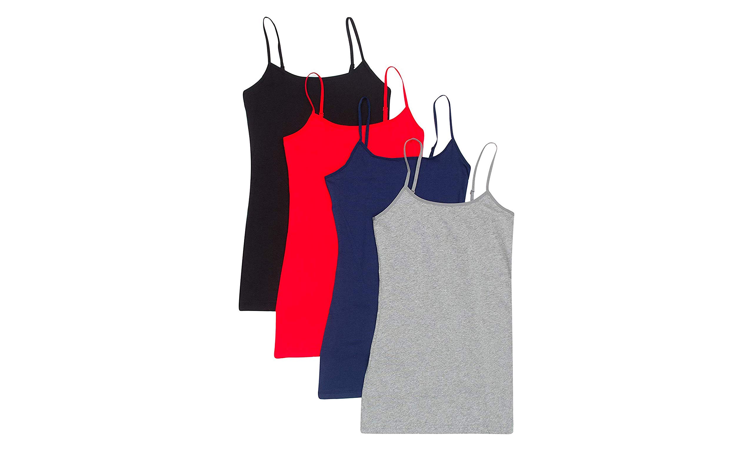 4 Pack Women's Basic Active Tank Tops - Soft Breathable Workout Tops for Yoga, Gym & Casual Wear