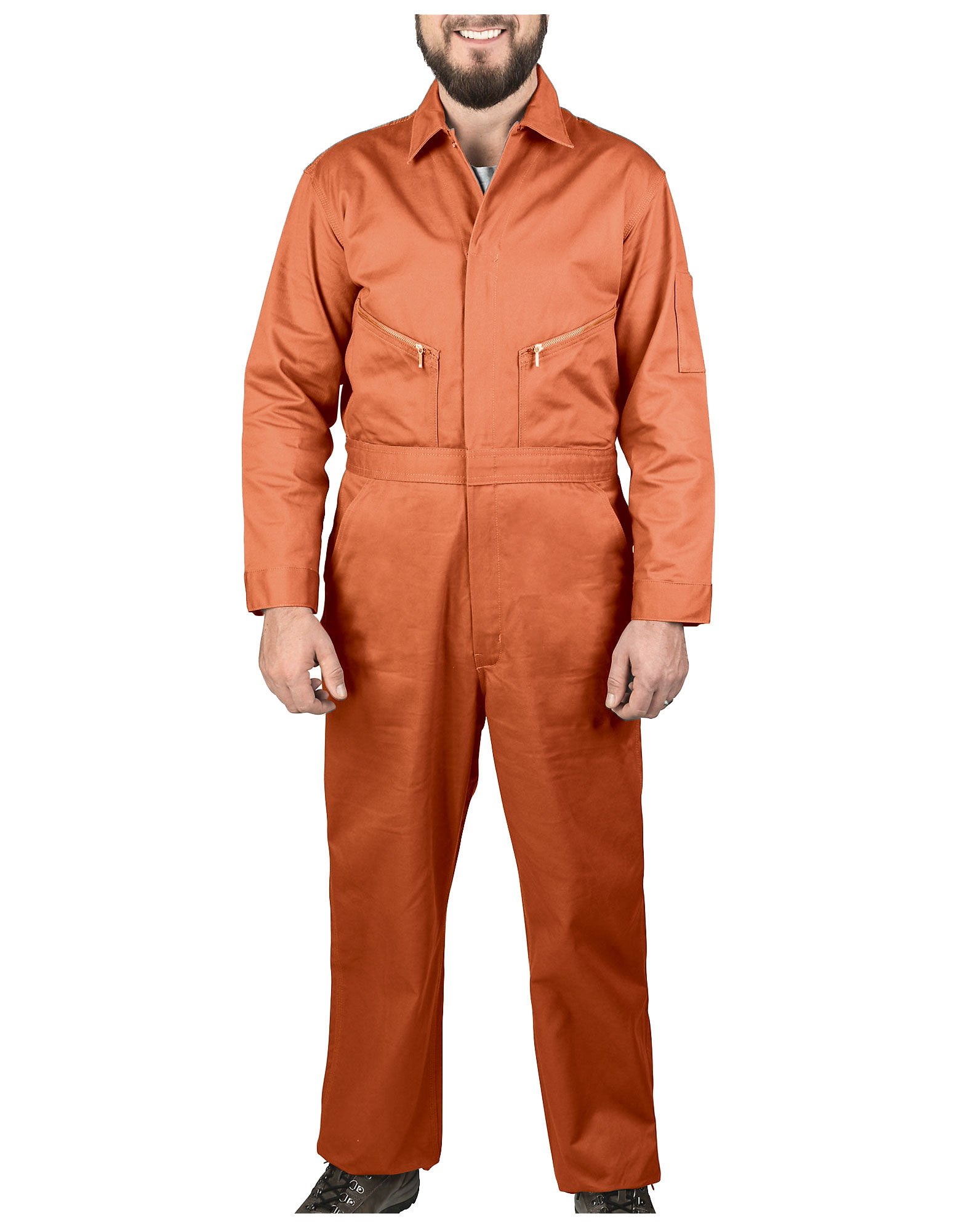 Men's Big & Tall Long Sleeve Twill Coverall Work Jumpsuit - Durable Workwear for Construction, Mechanics & Outdoor Labor