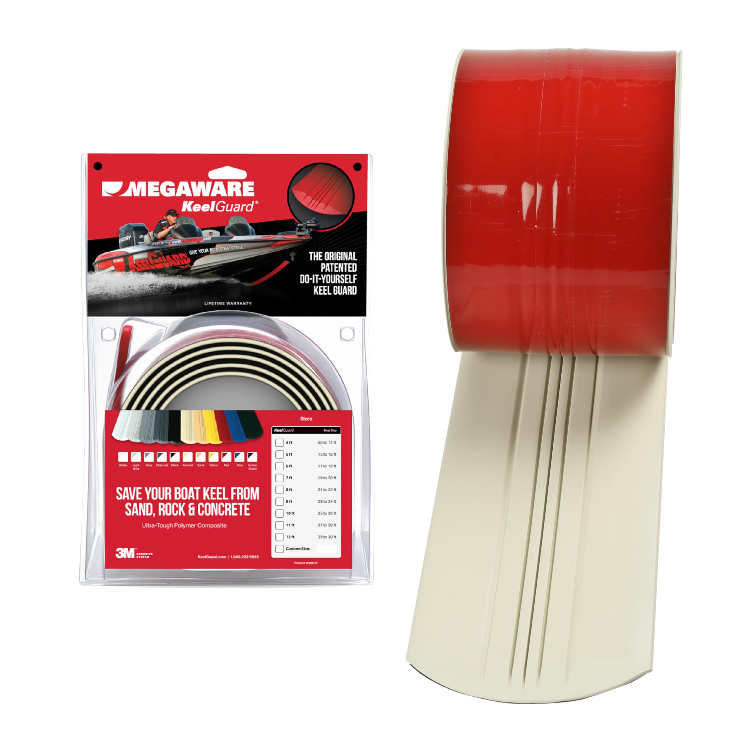 **Megaware Self-Adhesive DIY Keel Guard for Fiberglass & Aluminum Boats – 9 Sizes (5