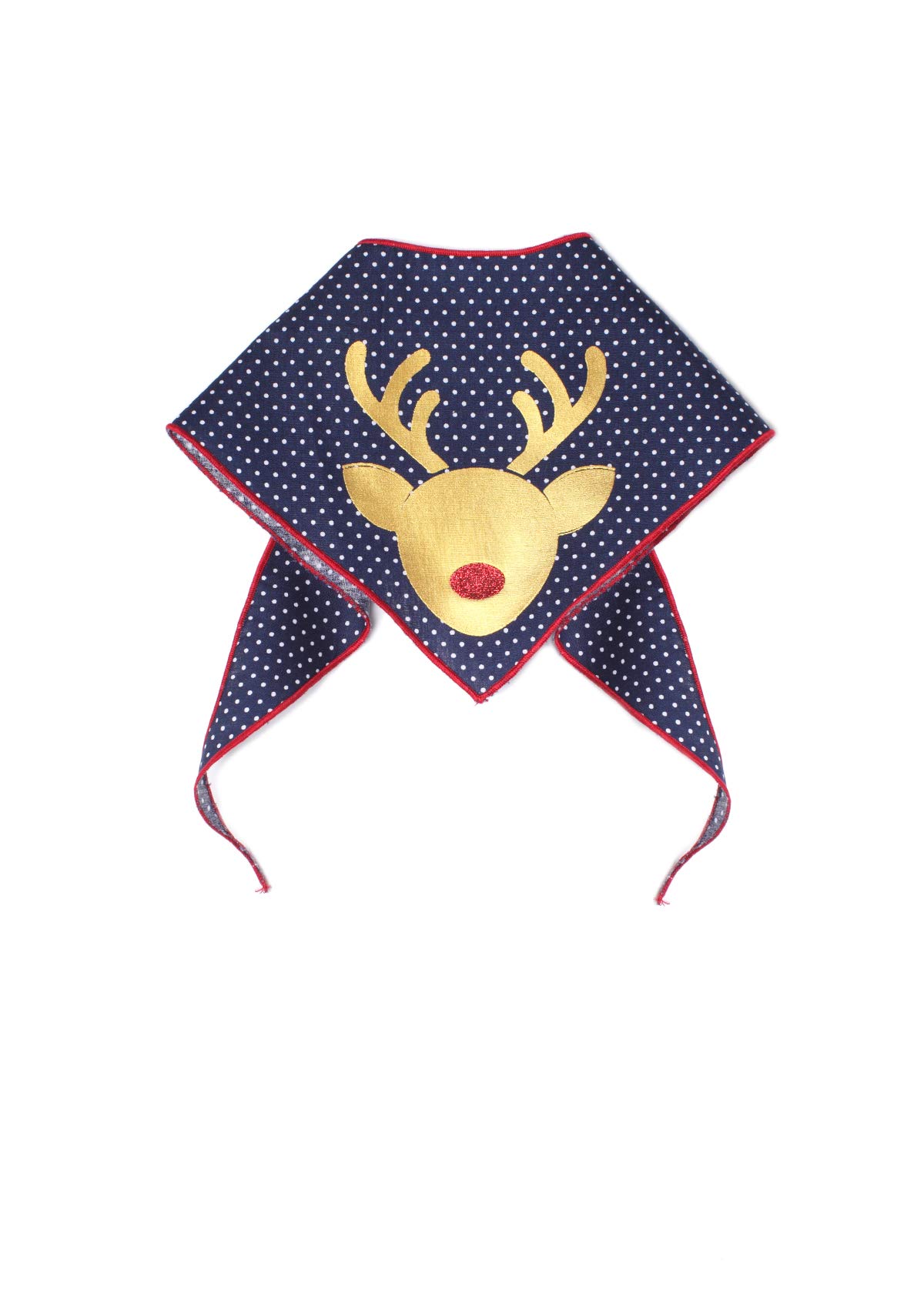 Christmas Dog Bandanas with Reindeer Silhouette - 100% Cotton Holiday Pet Accessories for Medium & Large Dogs - Perfect for Christmas Photos, Parties & Festive Outfits