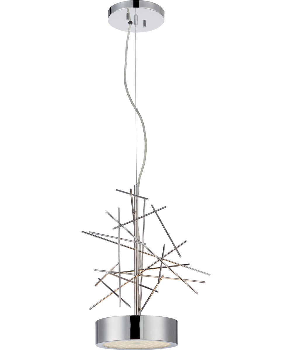 12W Jax 2-Light Pendant Light Fixture in Polished Nickel - Perfect for Kitchen Island or Dining Room Lighting