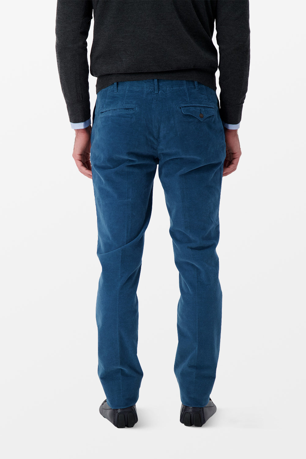Premium Incotex Blue Dress Pants for Men - Slim Fit Business Casual Trousers - Perfect for Office, Meetings & Formal Events