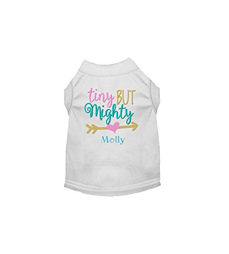 Personalized Dog Shirt for Small Dogs - Custom Tiny But Mighty Puppy Tee for Girl Dogs | Perfect for Birthdays, Adoption Days & Photo Shoots