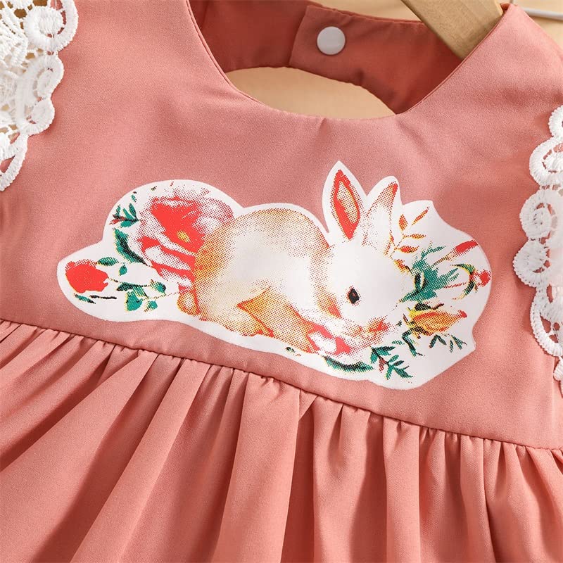 Adorable Baby Girl Easter Outfit - Bunny Ruffle Top & Floral Bubble Pants Set | Newborn Summer Clothes for First Easter Celebration | Perfect for Photo Shoots, Family Gatherings & Spring Festivities