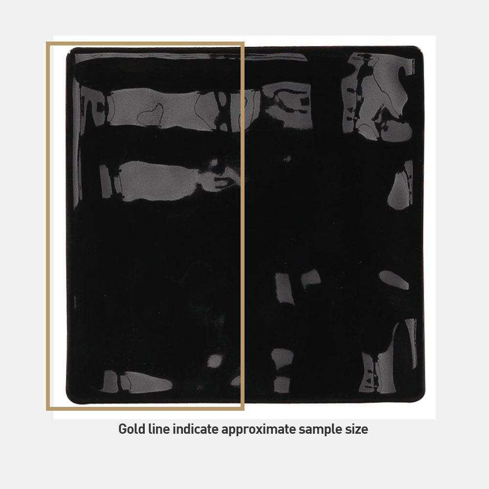 Premium Santorini Midnight Black 10x10 Inch Glossy Ceramic Subway Tile - Perfect for Kitchen Backsplash, Bathroom Walls & Modern Interior Design