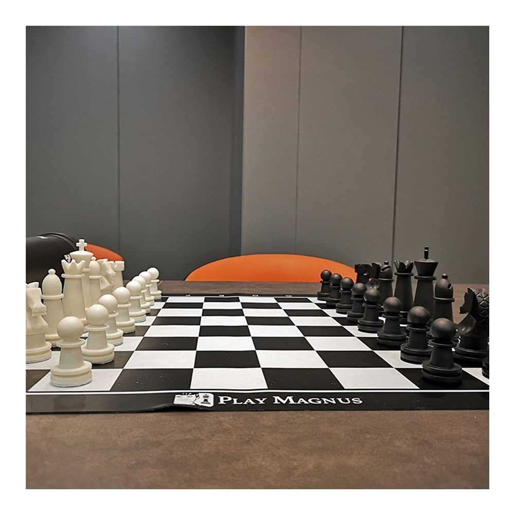 Premium Weighted Resin Chess Set - Black & White International Chess with Portable Folding Board | Perfect for Adults, Students & Kids | Birthday Gift Idea | Home, Office & Travel Game (Color: A)