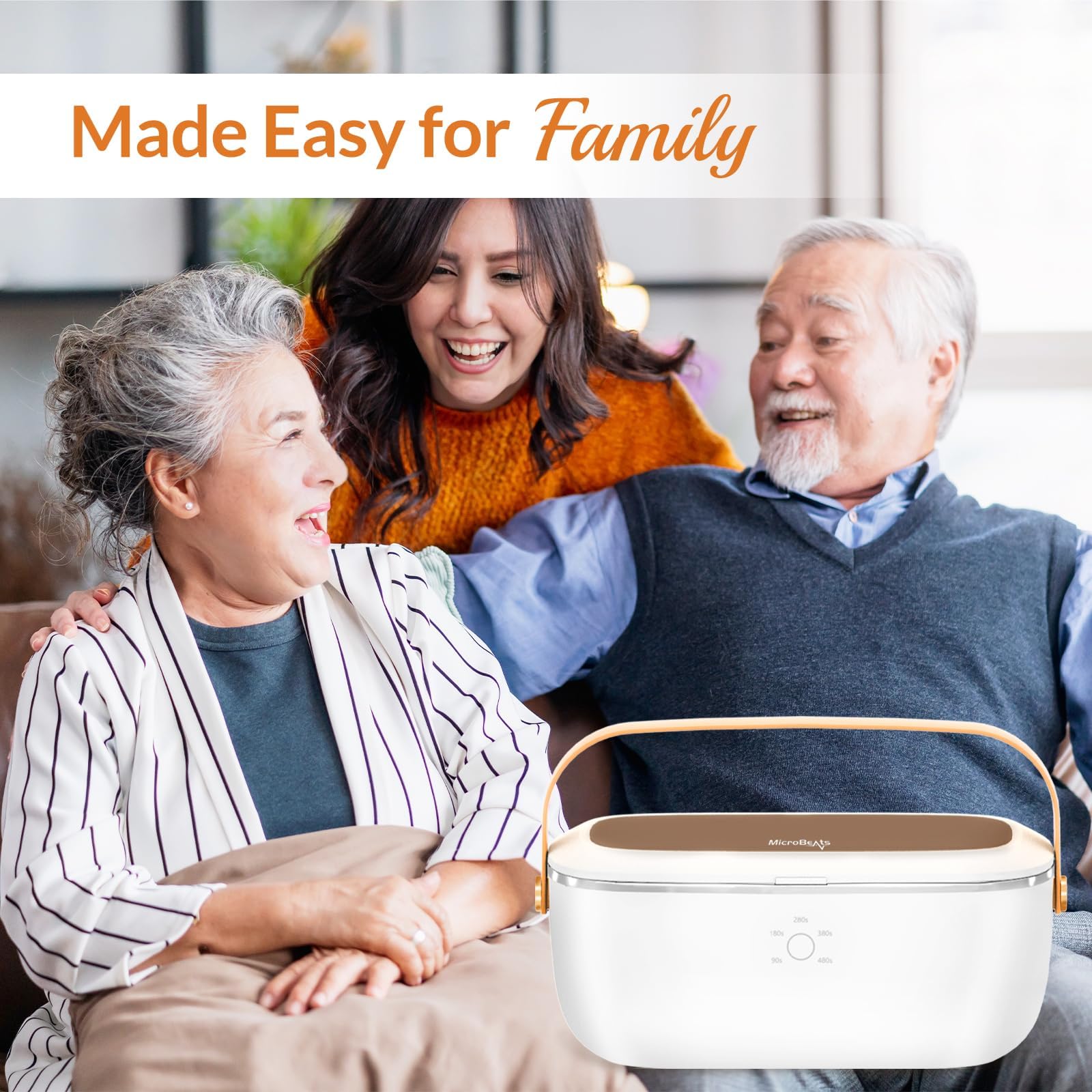 Professional Ultrasonic Cleaner 425ml - High Power 48kHz for Jewelry, Eyeglasses, Watches & Dentures - Large Tank with 5 Timer Settings & One-Touch Operation - Portable & Quiet - Perfect for Home, Travel & Professional Use