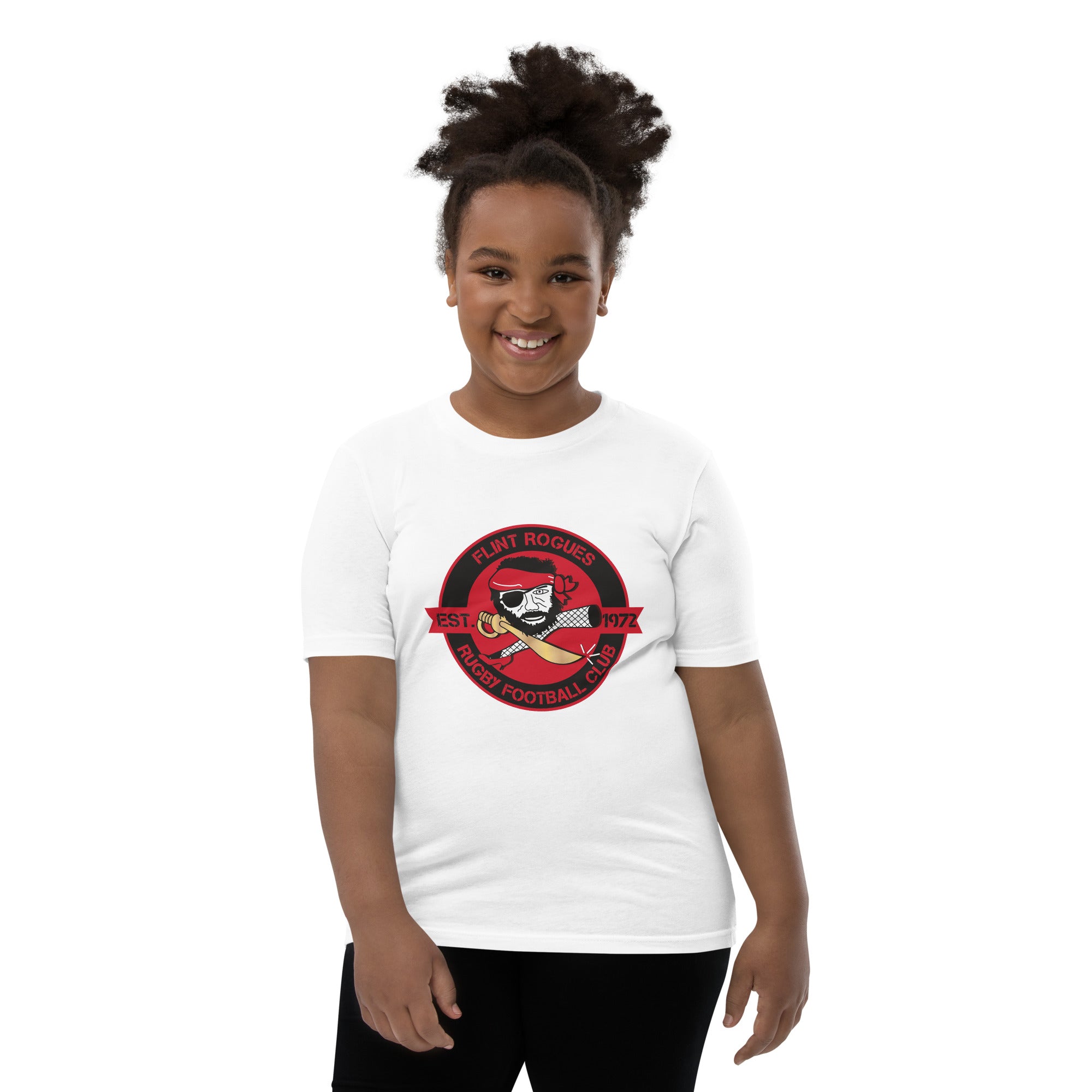 Flint Rogues RFC Youth Social Tee - Comfortable Cotton T-Shirt for Kids & Teens - Perfect for School, Sports & Casual Wear