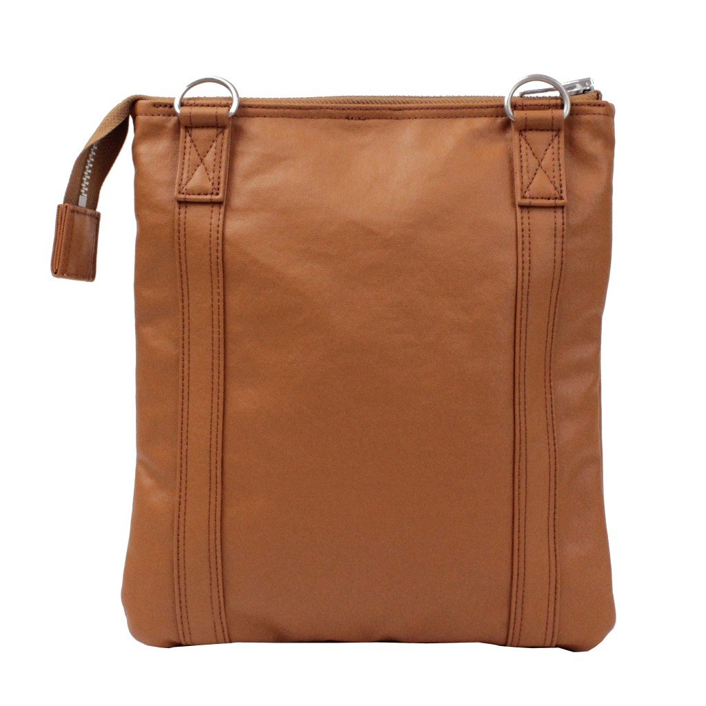 Yoshida Porter Freestyle Vertical Shoulder Bag 707-07145 - Lightweight Durable Crossbody Bag for Men & Women, Perfect for Travel, Work & Daily Commute (Camel)