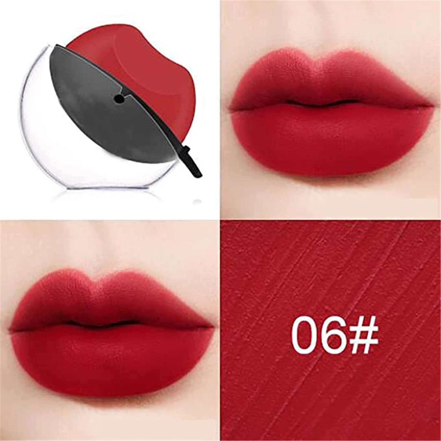 VBA Apple Shape Velvet Matte Lipstick - Long Lasting, Waterproof, Non-Stick Cup Lip Gloss (2 Pack - Red & Maroon) | Perfect for Everyday Wear, Date Night & Special Occasions