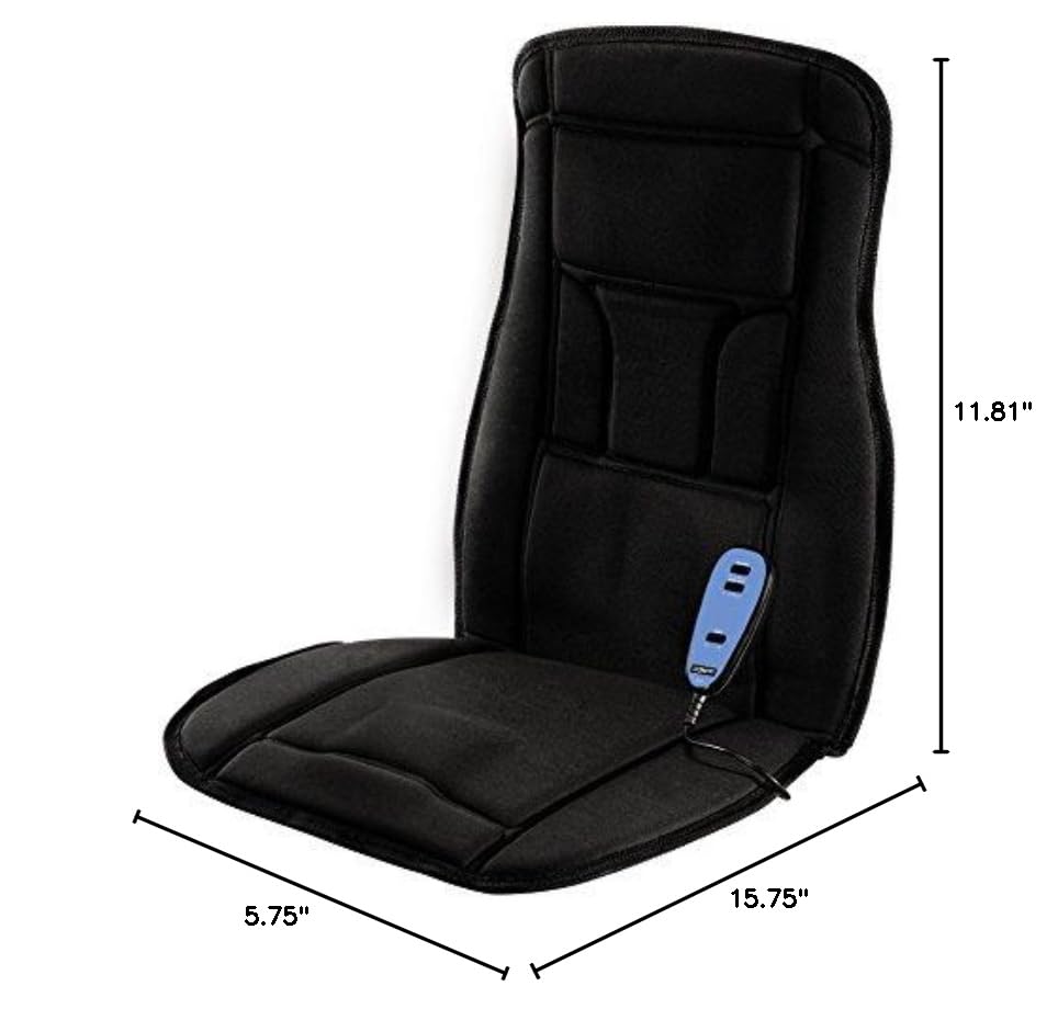 Conair Heat Massaging Seat Cushion with Adjustable Heat - Upper & Lower Back Pain Relief for Home & Office Use - Perfect for Desk Chairs, Gaming, and Long Work Sessions
