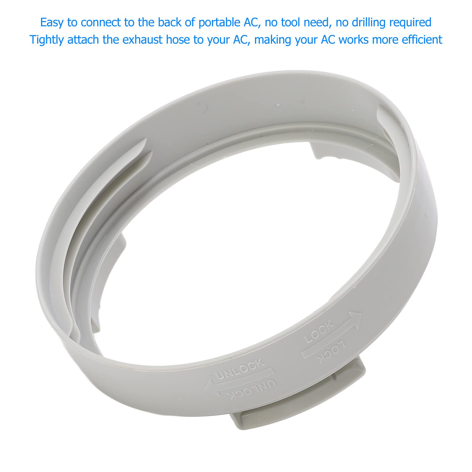 5.9in ABS Portable AC Exhaust Hose Coupler - Clockwise & Counterclockwise Connector for Window Vent Pipe | Perfect for Portable Air Conditioner Units, Home Cooling & RV Use