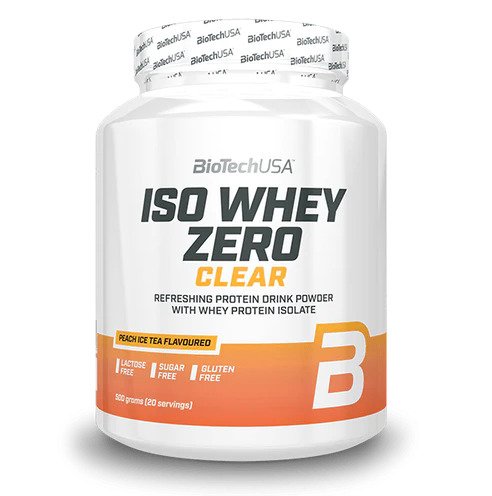 BioTechUSA Iso Whey Zero Clear Protein Powder - Peach Ice Tea Flavor, 500g for Post-Workout Recovery & Muscle Growth | Ideal for Gym, Fitness & Bodybuilding Enthusiasts