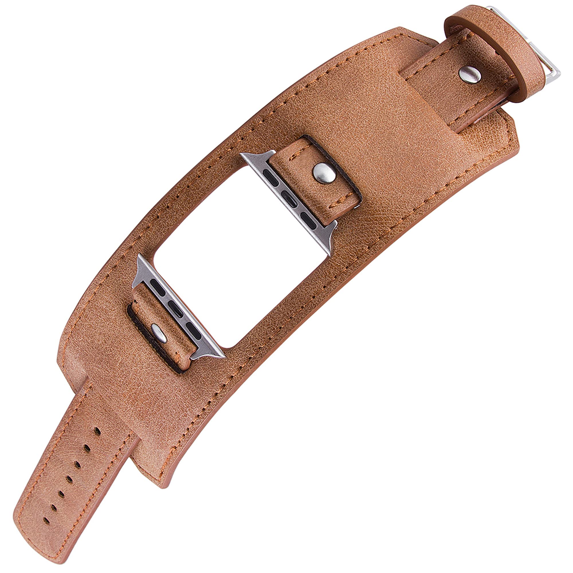 Premium Leather Apple Watch Band Compatible with Series 8/7/6/5/4/3/2/SE & Ultra (38mm-49mm) - Boho Western Style Sport Strap for Men & Women - Perfect for Workouts, Outdoor Adventures & Everyday Fashion