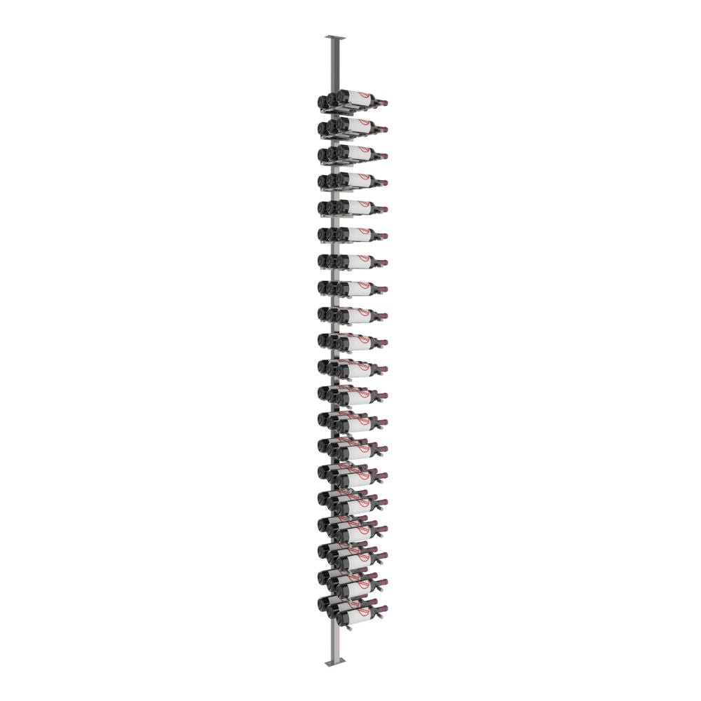 Vino Pin 60 Bottle Single Sided Floor to Ceiling Wine Rack Post Kit - Space Saving Wine Storage Solution for Home, Restaurant or Wine Cellar Organization