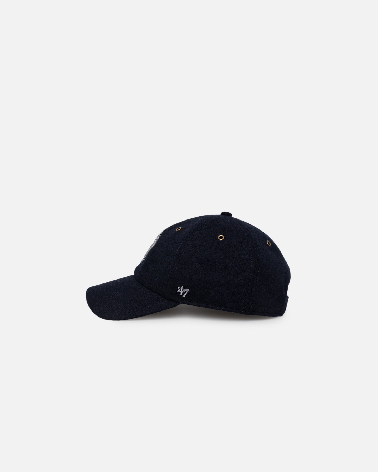 47 Brand Georgetown Hoyas Wooly Clean Up Strapback Hat - Navy Blue Adjustable Baseball Cap for Men & Women - Perfect for College Sports, Tailgating and Casual Outfits